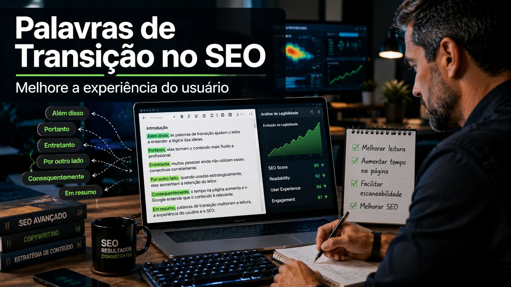 Como usar as palavras de transição para melhorar o SEO e a experiência do usuário